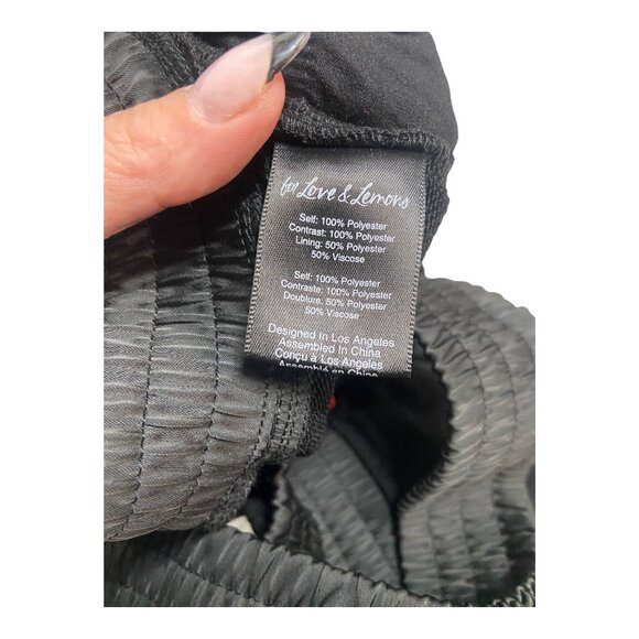 NWT For Love & Lemons Frankie Black Sweatpants-sz Small - Picture 9 of 11